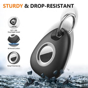 2pcs Water-resistant Anti-drop Anti-lost Tracker Positioning TPU Protective Case for AirTag(Black)