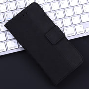 For iPhone 16e Geometric Embossed Leather Phone Case(Black)