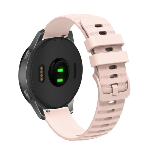 For Huawei Watch 4 / 4 Pro Wavy Dot Pattern Solid Color Silicone Watch Band(Pink)