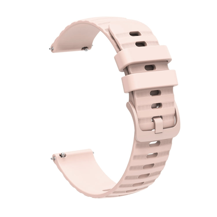 For Huawei Watch 4 / 4 Pro Wavy Dot Pattern Solid Color Silicone Watch Band(Pink)