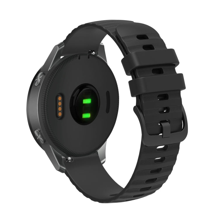 For Huawei Watch 4 / 4 Pro Wavy Dot Pattern Solid Color Silicone Watch Band(Black)