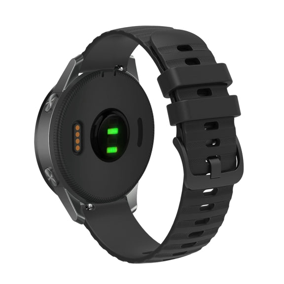 For Huawei Watch 4 / 4 Pro Wavy Dot Pattern Solid Color Silicone Watch Band(Black)