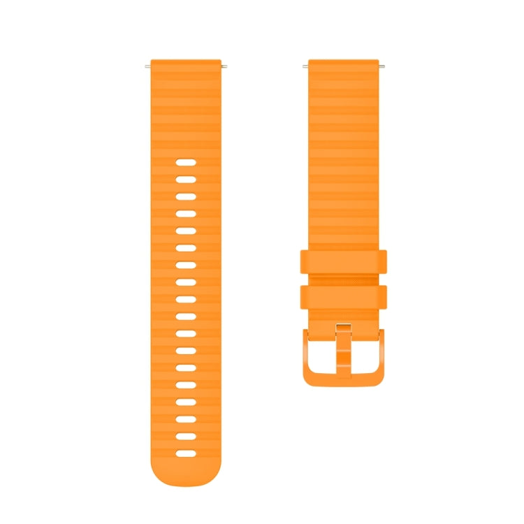 For Huawei Watch 4 / 4 Pro Wavy Dot Pattern Solid Color Silicone Watch Band(Yellow)