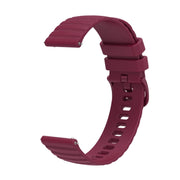 For Huawei Watch 4 / 4 Pro Wavy Dot Pattern Solid Color Silicone Watch Band(Wine Red)