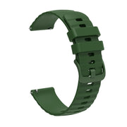 For Huawei Watch 4 / 4 Pro Wavy Dot Pattern Solid Color Silicone Watch Band(Army Green)