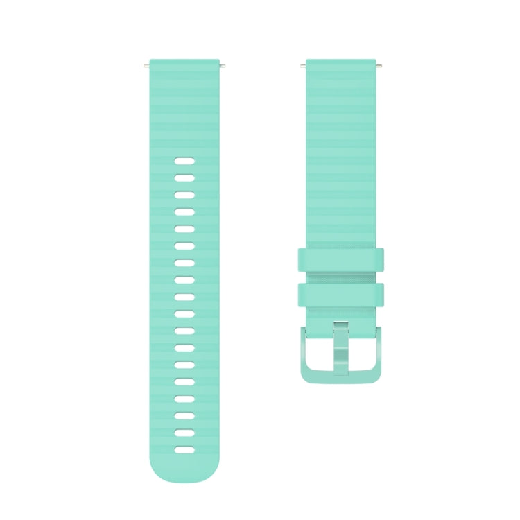 For Huawei Watch 4 / 4 Pro Wavy Dot Pattern Solid Color Silicone Watch Band(Teal)