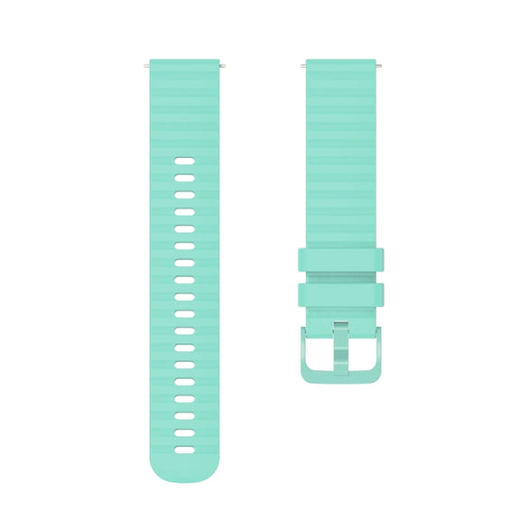 For Huawei Watch 4 / 4 Pro Wavy Dot Pattern Solid Color Silicone Watch Band(Teal)