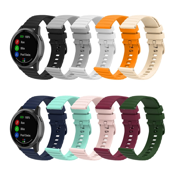 For Huawei Watch 4 / 4 Pro Wavy Dot Pattern Solid Color Silicone Watch Band(Army Green)