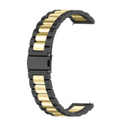 For Huawei Watch 4 / 4 Pro Three Bead Stainless Steel Watch Band(Black Retro Gold)