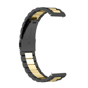 For Huawei Watch 4 / 4 Pro Three Bead Stainless Steel Watch Band(Black Retro Gold)