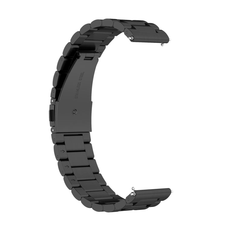For Huawei Watch 4 / 4 Pro Three Bead Stainless Steel Watch Band(Black)