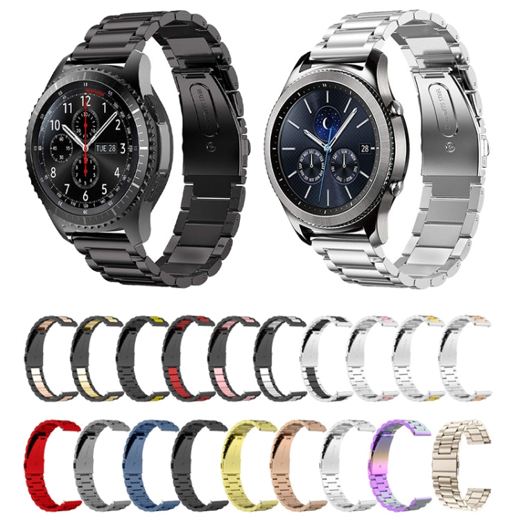 For Huawei Watch 4 / 4 Pro Three Bead Stainless Steel Watch Band(Silver)