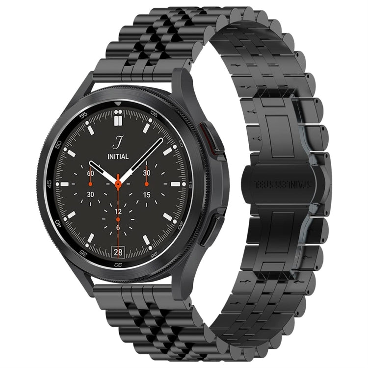 For Huawei Watch 4 / 4 Pro Five Bead Stainless Steel Watch Band(Black)