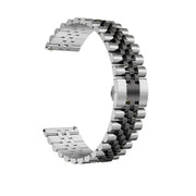 For Huawei Watch 4 / 4 Pro Five Bead Stainless Steel Watch Band(Silver Black)