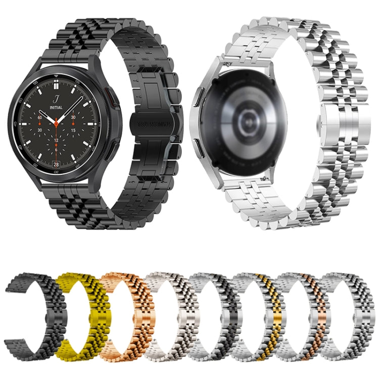 For Huawei Watch 4 / 4 Pro Five Bead Stainless Steel Watch Band(Black)