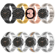For Huawei Watch 4 / 4 Pro Five Bead Stainless Steel Watch Band(Silver Black)