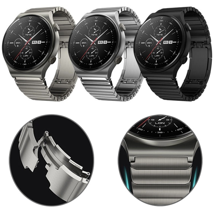 For Huawei Watch 4 / 4 Pro One Bead Stainless Steel Watch Band(Grey)