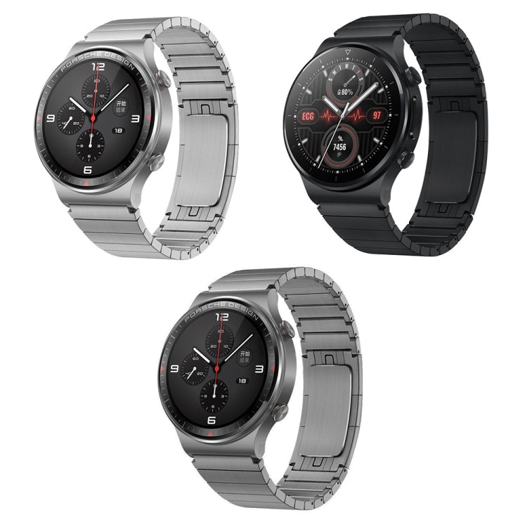 For Huawei Watch 4 / 4 Pro One Bead Stainless Steel Watch Band(Grey)