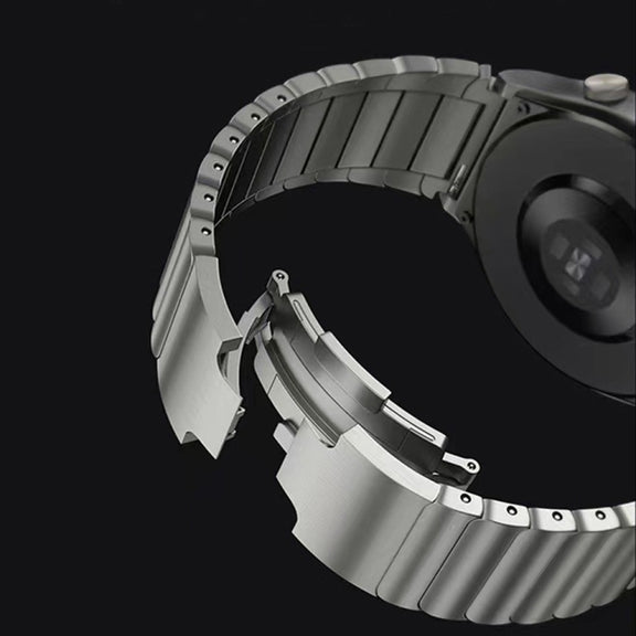 For Huawei Watch 4 / 4 Pro One Bead Stainless Steel Watch Band(Black)