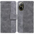 For Realme C67 4G Global Geometric Embossed Leather Phone Case(Grey) - C67 Cases by PMC TechLife | Online Shopping South Africa | PMC TechLife | Buy Now Pay Later Mobicred