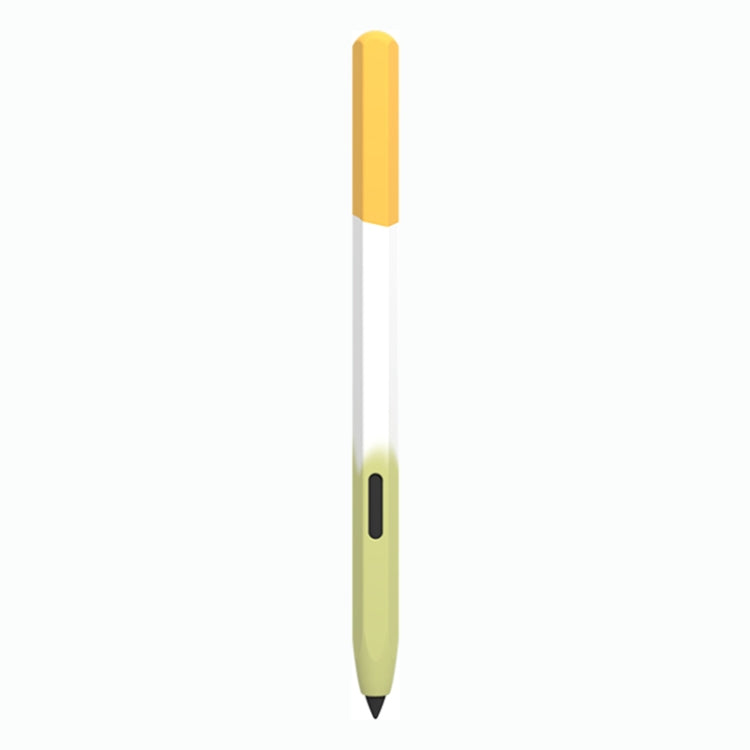 For Samsung Galaxy Tab S6 Lite LOVE MEI Rainbow Liquid Silicone Protective Pen Case(Yellow)