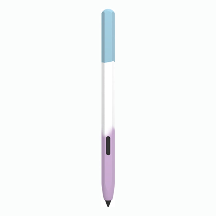For Samsung Galaxy Tab S6 Lite LOVE MEI Rainbow Liquid Silicone Protective Pen Case(Blue)