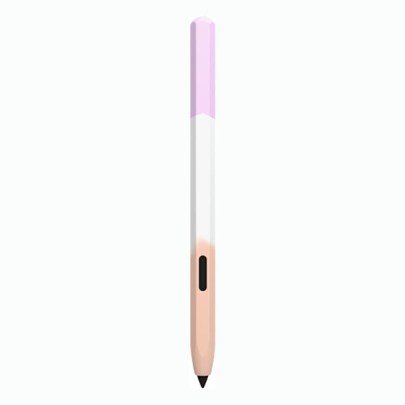 For Samsung Galaxy Tab S6 Lite LOVE MEI Rainbow Liquid Silicone Protective Pen Case(Purple)