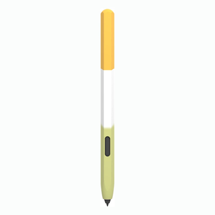 For Samsung Galaxy Tab S7 LOVE MEI Rainbow Liquid Silicone Protective Pen Case(Yellow)