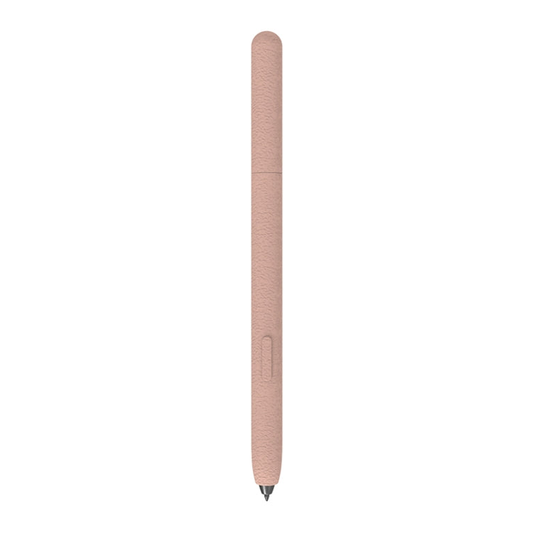 For Samsung Galaxy Tab S6 Lite LOVE MEI Frosted Leather Texture Silicone Protective Pen Case(Pink)