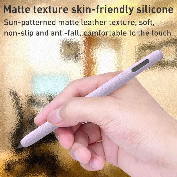 For Samsung Galaxy Tab S7 LOVE MEI Frosted Leather Texture Silicone Protective Pen Case(Grey)