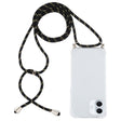 For iPhone 16 Plus Four-Corner Shockproof Transparent TPU Case with Lanyard(Black Gold) - free shipping - PMC TechLife - Order now!