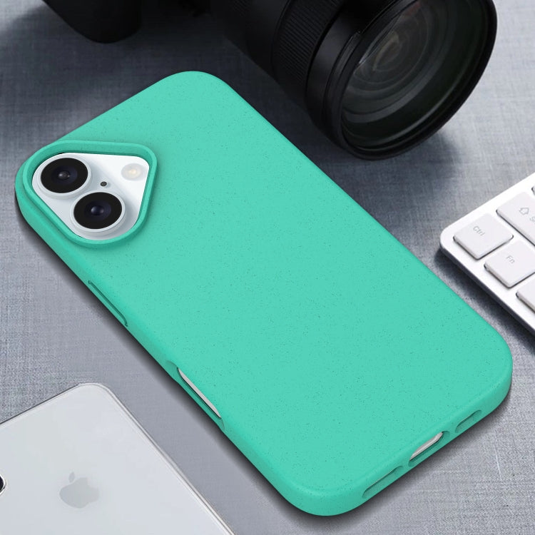 For iPhone 16 Plus Starry Series Shockproof Straw Material + TPU Protective Case(Red)