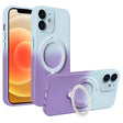 For iPhone 12 Gradient TPU MagSafe Holder Phone Case(Gray Purple) - free shipping - PMC TechLife - Order now!
