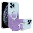 For iPhone 11 Pro MagSafe Holder Gradient TPU Phone Case(Gray Purple) - iPhone 11 Pro Cases by PMC TechLife | Online Shopping South Africa | PMC TechLife