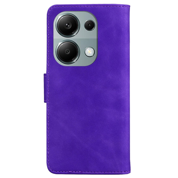 For Xiaomi Poco M6 Pro 4G Skin Feel Pure Color Flip Leather Phone Case(Purple)
