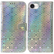 For iPhone 16e Colorful Magnetic Buckle Leather Phone Case(Silver)