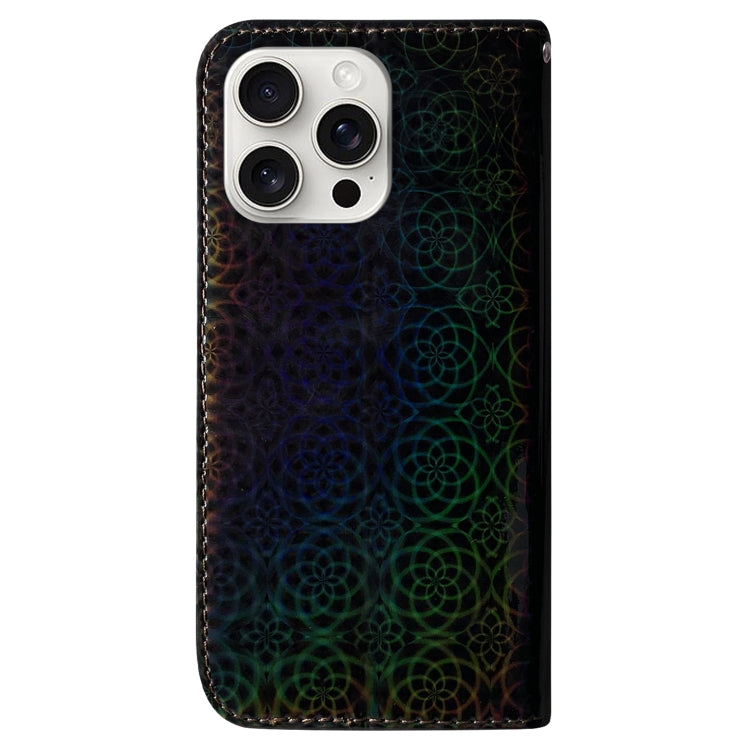 For iPhone 16 Pro Colorful Magnetic Buckle Leather Phone Case(Black)
