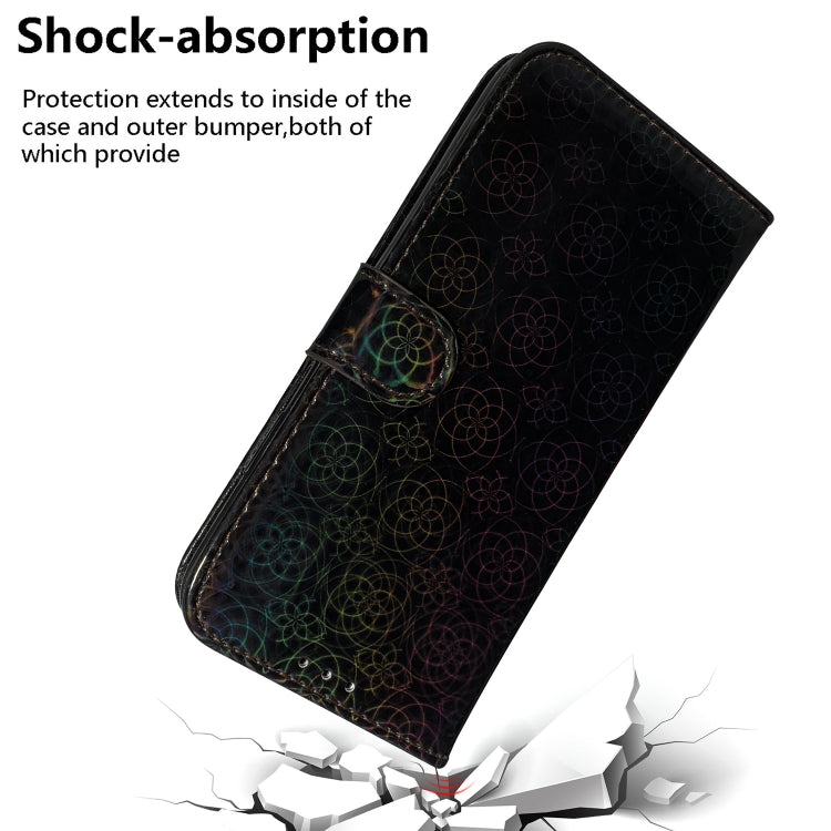 For iPhone 16 Pro Colorful Magnetic Buckle Leather Phone Case(Black)
