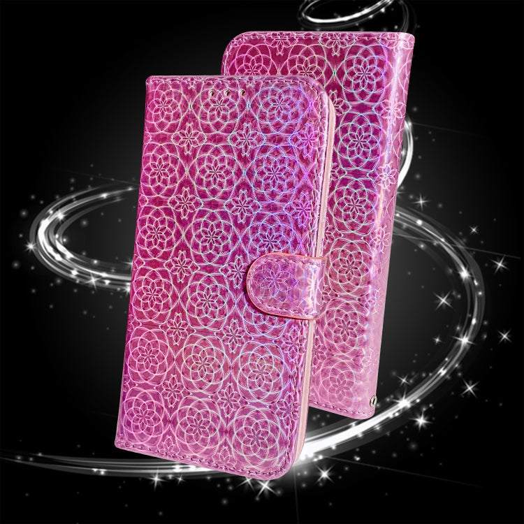 For iPhone 16 Plus Colorful Magnetic Buckle Leather Phone Case(Pink)