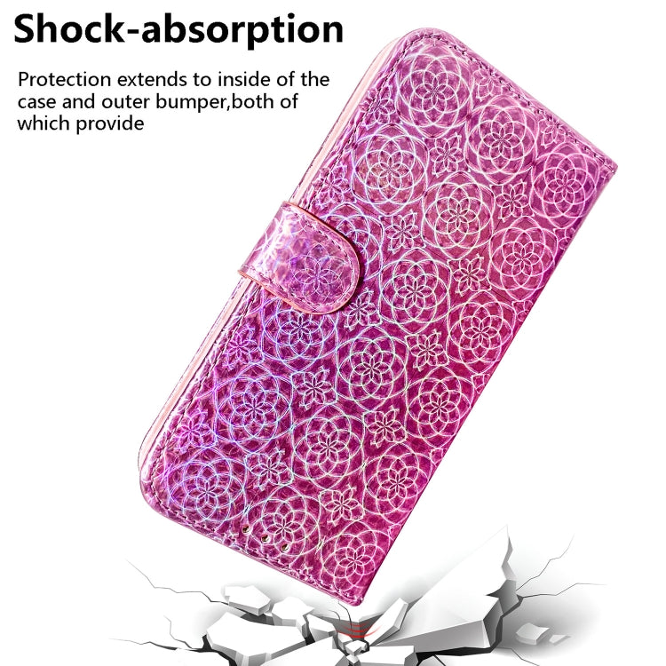 For iPhone 16 Plus Colorful Magnetic Buckle Leather Phone Case(Pink)