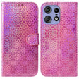 For Motorola Edge 50 Pro Colorful Magnetic Buckle Leather Phone Case(Pink) - Motorola Cases by PMC TechLife | Online Shopping South Africa | PMC TechLife | Buy Now Pay Later Mobicred