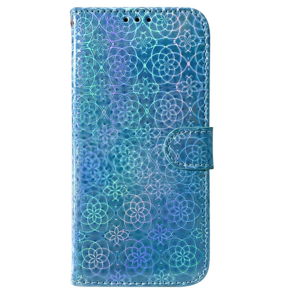 For Motorola Edge 2024 Colorful Magnetic Buckle Leather Phone Case(Blue)