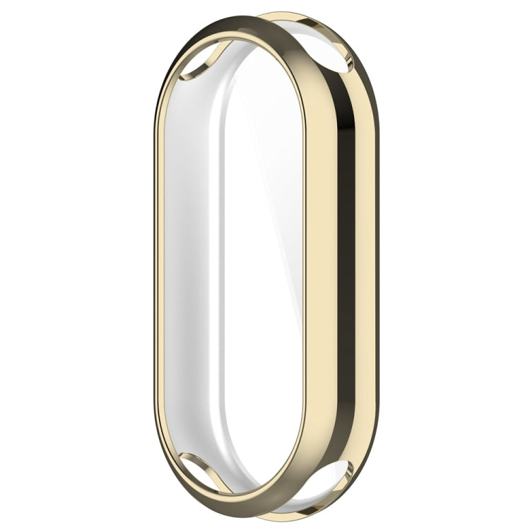 For Xiaomi Mi Band 8 Full Coverage TPU Electroplating Watch Protective Case(Light Gold)