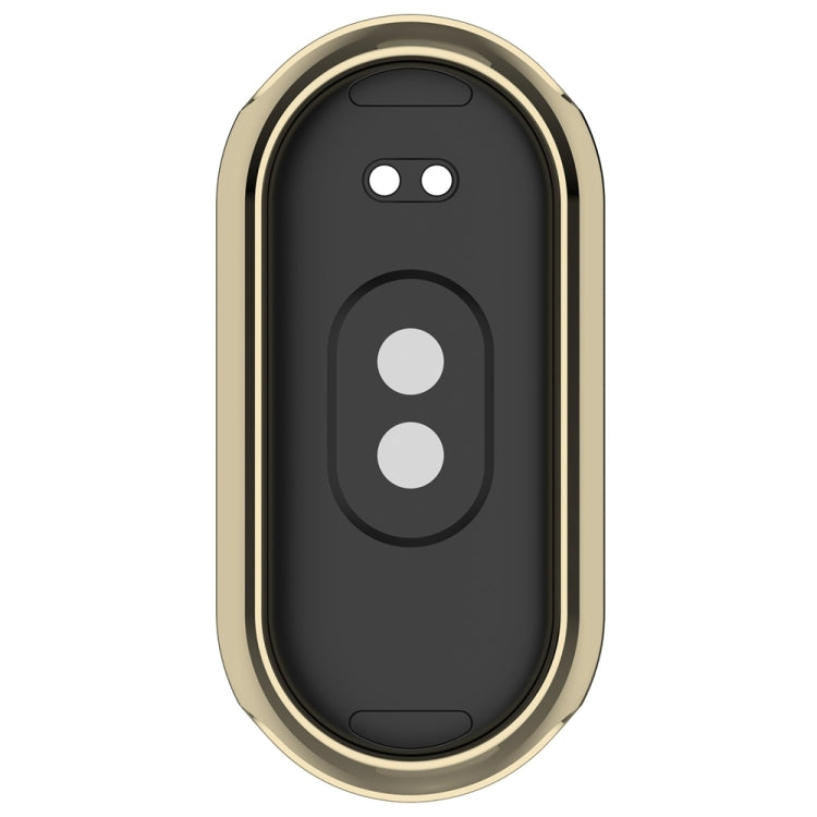 For Xiaomi Mi Band 8 Full Coverage TPU Electroplating Watch Protective Case(Light Gold)