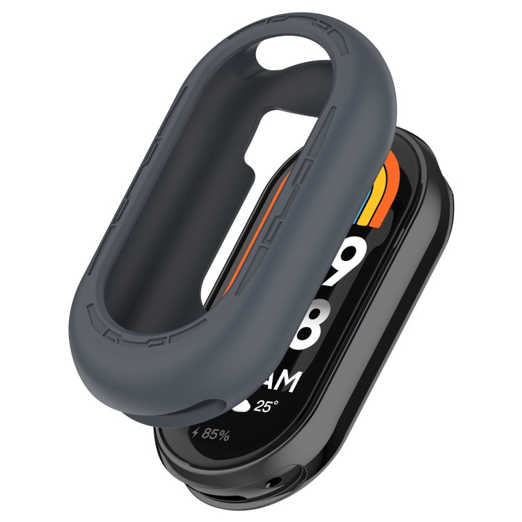 For Xiaomi Mi Band 8 Pure Color Silicone Watch Protective Case(Grey)