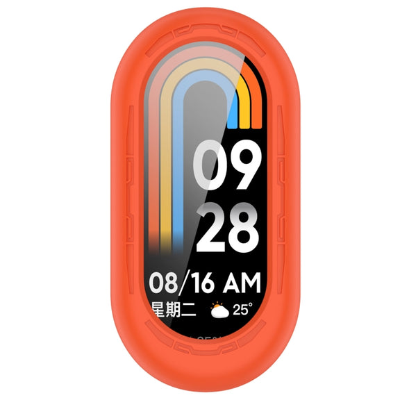 For Xiaomi Mi Band 8 Pure Color Silicone Watch Protective Case(Official Orange)