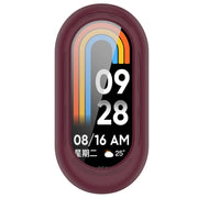 For Xiaomi Mi Band 8 Pure Color Silicone Watch Protective Case(Wine Red)