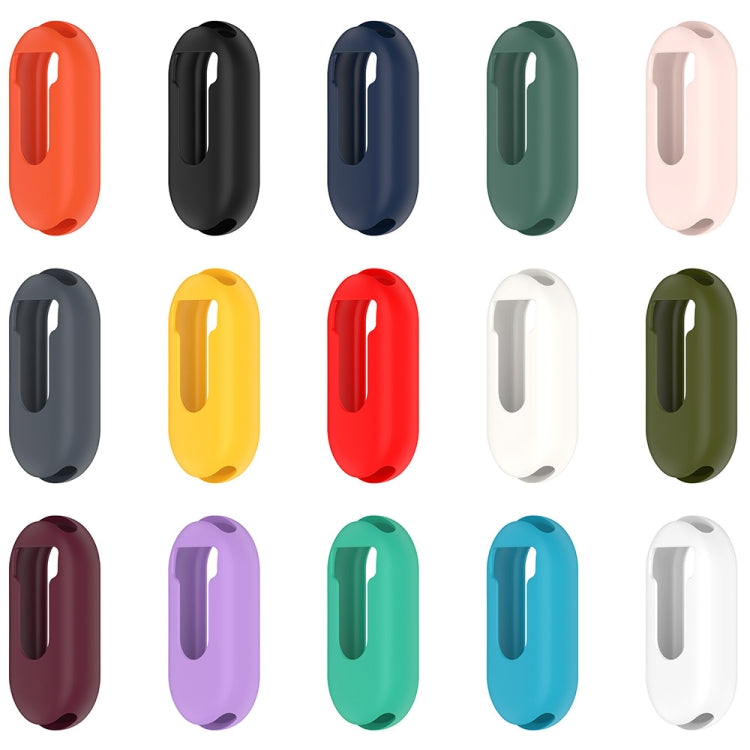For Xiaomi Mi Band 8 Pure Color Silicone Watch Protective Case(Yellow)
