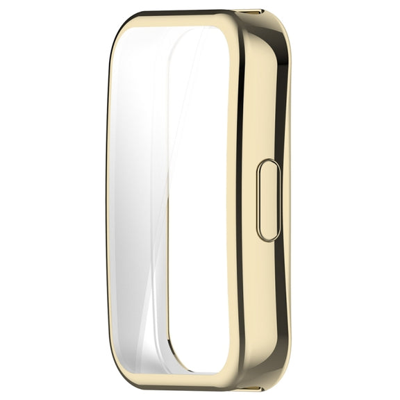 For Huawei Band 8 Full Coverage TPU Electroplating Watch Protective Case(Light Gold)