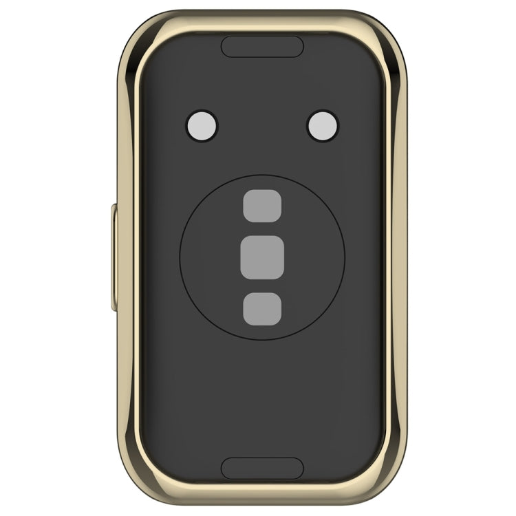 For Huawei Band 8 Full Coverage TPU Electroplating Watch Protective Case(Light Gold)